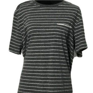 Adam Levine Womens Tee Short Sleeve Size XL Stripes Front issue tag 222 T-shirt